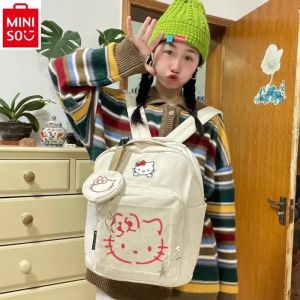 ZEEMIN Christmas Sanrio HelloKitty Canvas Backpack: A Stylish & High-Capacity Schoolbag