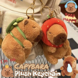 Cute Capybara Keychain Plush Pendant Anime Fluffty Toy Stuffed Doll Pendant Backpack Accessory Gift