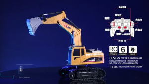 Electric Simulation Excavator Engineering Vehicle 6-channel Large Alloy Remote Control Excavator Toy Car Childrens Toy