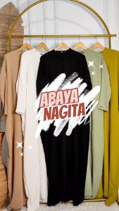 Gamis Abaya Nagita Crinkle Airflow Premium: Desain Busui Nyaman Adem