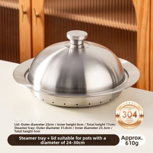 onlycook | 304 Stainless Steel Multi-hole Steamer Tray For Frying Pans