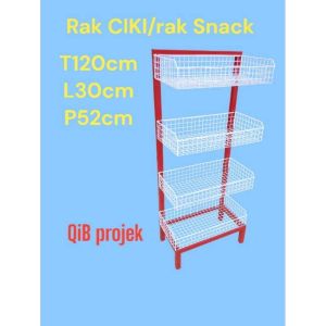 RAK TOKO WARUNG SNACK CHIKI CIKI SERBAGUNA 4 SUSUN MURAH EKONOMIS TERJANGKAU