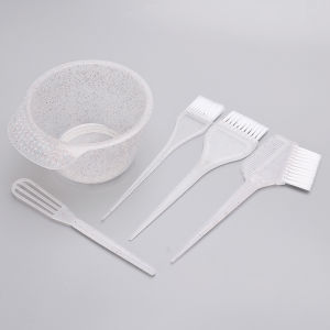 5ชิ้นชูดแปรงยาย้อมขนมืออาชีพชูดชามผสมสีเส้นผมเครื่องมือย้อมสีรักษาร้านเสริมสวยผมตัดผม