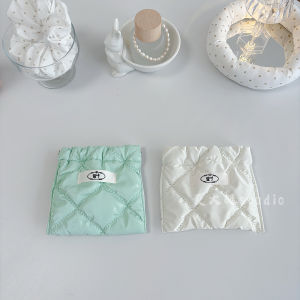 Shrapnel Pinch Bag Mint Blue Pink Homemade by Hand Korean Ins Cute Coin Purse Sanitary Napkin Bag Key Case