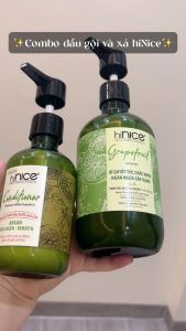 Bộ Dầu Gội Kem Xả Tinh Dầu Bưởi Thiên Nhiên hiNICE Grapefruit Dành Cho Tóc Gãy Rụng