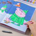 สมุดระบายสี Peppa Pig การ์ตูน เด็กทารก เด็กอนุบาลของเล่นเพื่อการศึกษาสมุดวาดภาพชายรุ่นศิลปะการเรียนรู้วัสดุ. 