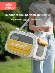 HELLOLEIBOO | Convenient Large Capacity Ventilated Stress-Reducing Pet Carrier