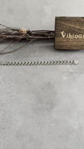 Original Design Stainless Steel Cuban Bracelet Men Women Couple Letter Matte Bangle Punk Hip Hop Thick Chunky Chain Wristband