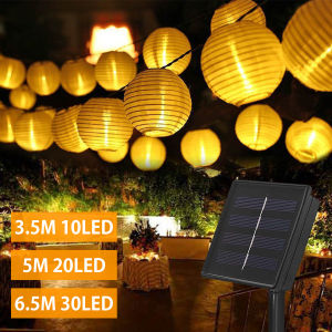 Outdoor LED Solar Lantern String Lights Garden Garland Fairy Lights Solar Powered Decorative Light for Christmas Wedding Party