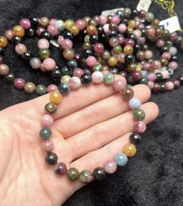 Vòng tay nữ chuỗi hạt đá Tourmaline thiên nhiên 6li 8li may mắn tài lộc