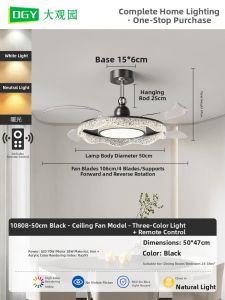 DGY | Light Luxury Minimalist Style Chandelier Fan