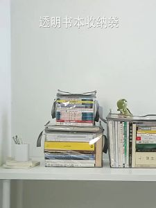 Comic Book Storage Bag Handle Zipper Collapsible Pouch Portable Stackable Transparent Dust Proof Pouch Student