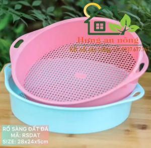 RSDAT - rổ rây sàng lọc đất cát đá sỏi đều hạt lỗ từ tầm 3mm size 26x24.5x5cm