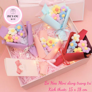 Bó Hoa Len Mini Trang Trí Bàn Học Quà Tặng Sinh Nhật Ngày Valentine Ngày Nhà Giáo 20/11 Lễ 8/3
