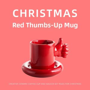 Red Creative Ceramic Coffee Cup