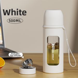 High-capacity Aesthetic Tea Separation Heat-resistant Shatterproof Womens Water Bottle