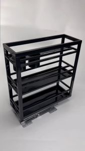 Forward ชุดตะแกรงอเนกประสงค์บานเลื่อน ลิ้นชักใส่ ชั้นเก็บ ครัว พร้อมรางสไลด์ สีดำ มีให้เลือก 5 ขนาด FA-CABINET