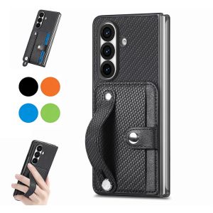 Phone Case for Samsung Z Fold7 6 5 4 Wallet Cover Slim and Credit Card Holder Magnetic Stand Cell Women Men Blue