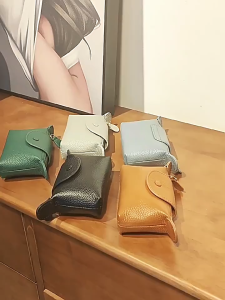 Korean Wallet for Women Leather Pouch Zipper Purse Small Cute Womens Makeup Bag Bluetooth earphone storage bag