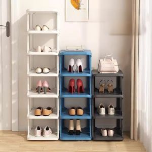 Dustproof Shoe Rack Small Narrow Type Entrance Hallway Dormitory Staircase Home Use Shoe Storage Organizer Cabinet