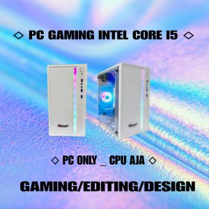 PC GAMING FULLSET CORE I5 SSD 120 GB RAM 8 GB HDD 500 GB VGA 4 GB GT 730 DDR3 MONITOR 19 IN FREE USB WIFI LENGKAP 1 SET