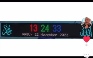 JAM SHOLAT IQOMAH DIGITAL JWS004-RGB typeB MULTI COLOR 133x20x5cm AWET CANTIK BERGARANSI high quality