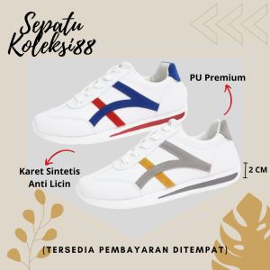 Sepatu Sneakers Wanita Kasual Fashion Sport Shoes Warna Abu Biru Sepatukoleksi 214
