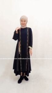 Gamis Abaya Turkey Amarta 144 Anak Tanggung Bordir dan Payet Andinicollection