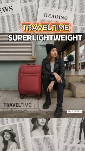 TravelTime Superlight Expandable Soft Case Luggage Eco-Friendly RPET Fabric TSA Lock Anti-Theft Zipper Double Spinner Wheels TT-8038