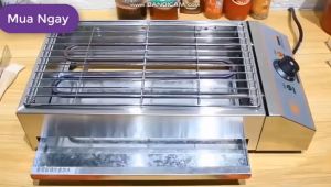 Bếp nướng điện không khói đa năng THE GARDEN công suất 2800W chất liệu INOX 304 làm trà sữa đất nung thịt nướng
