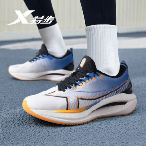 XTEP | XTEP Mens Running Shoes Comfortable Wear-Resistant Lightweight Fashionable Training Shoes Breathable Mesh Upper Durable Outsole