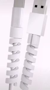Spiral Cable Saver: Pelindung Kabel Data Casan Karet Anti Patah Headset & Pelindung Ujung Kabel K10 SH
