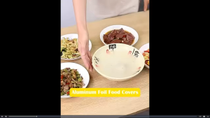 (Ready Stock)50PCS Aluminum Foil Food Cover Insulation Cover Elastic Cling Wrap Reusable Fresh Bag Penutup habuk pembalut plastik Penutup makanan
