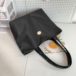 Large Capacity Tote Bag Single Shoulder Canvas Handbag for College Women Trendy Crossbody Bag Korean Style Soft Backpack