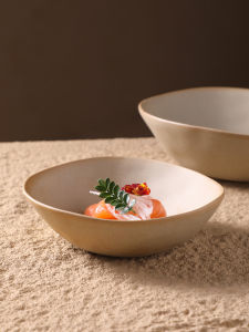 Un-glazed Ceramic Retro Irregular Shape Snack Bowl