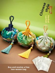 MONLEYTA | Dragon Boat Festival Empty Perfume Pouch Embroidery DIY Material Bag Personal Hanging Ornament Ancient Style Aromatherapy Sachet