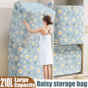 Greensindoor Storage Bag 80-210L Large Size Foldable Laundry Basket Clothes Storage Box For Clothes Quilt Storage Box