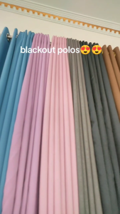 Gorden blackout polos tirai malam jendela minimalis terbaru model ring smokring pilihan warna mewah