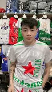 Bộ thể thao nam nữ TIGER BẠC áo tay ngắn quần short dáng rộng thời trang Bộ đùi Ngắn Tập Gym Mặc Tết Tất Niên 2026