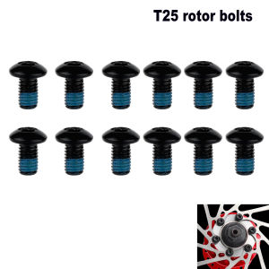 12pcs/set  Bicycle Disc Brake Rotor Bolts Stainless Steel MTB Bike T25 Torx M5x10mm Screws for Mountain Bike Disc Brakes