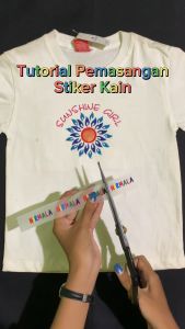 Stiker Kain Nama Custom Isi 50Pcs: Label Nama Stiker Custom