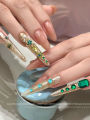 Emerald Green Nail Drill Flat Bottom Decorative Accessories Popular Network Products New Model 2025 Jewelry Nail Art Tools. 
