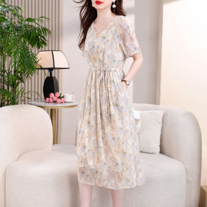 DAIXIANGFEIZI | Summer New Style Short Sleeves Chiffon Dress