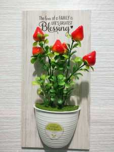 Hiasan Dinding Tanaman Artificial & Rak Pot 3D Vertical Garden Unik