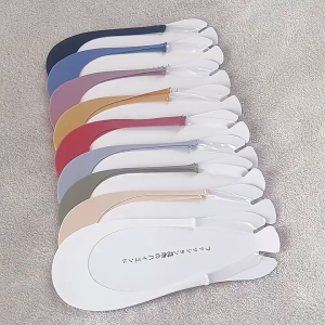 CEEKEY ล้างถุงเท้าที่มองไม่เห็นผู้หญิงรองเท้าส้นสูงถุงเท้าผ้าฝ้ายถุงเท้าฤดูร้อนตื้นเรือถุงเท้าครึ่งฝ่ามือ