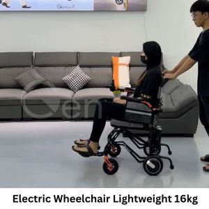 EW2 Aluminium Orange/Blue Coated Lightweight Electric Wheelchair Automatic Wheelchair Kerusi Roda Elektrik Ringan Travel