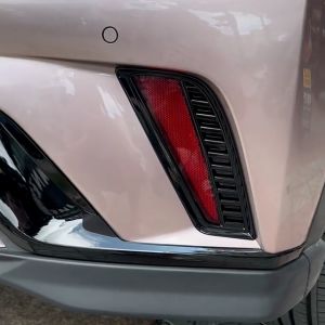 Malaysia Version BYD Dolphin Car Rear Fog Light Frame Protector Trim Exterior Decoration Sticker Carbon Glossy Black