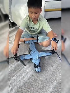 large 3D model Military Set Osprey transport aircraft helicopter building block toy for boys