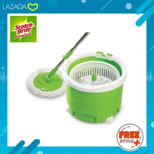 [ของแท้🔥พร้อมส่ง] Scotch-Brite® ชุดถังปั่นถูพื้น สก็อต-ไบรต์ พร้อมไม้ม็อบถูพื้นไมโครไฟเบอร์ 3M และอีก 4 รุ่นให้เลือก