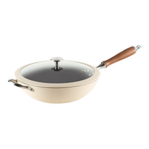 KIMS COOK | Home Use Non-Coated Cast Iron Wok Stainless Steel Wok